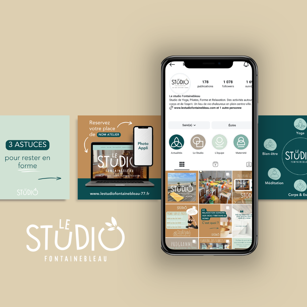 Feed instagram pour le Studio Fontainebleau