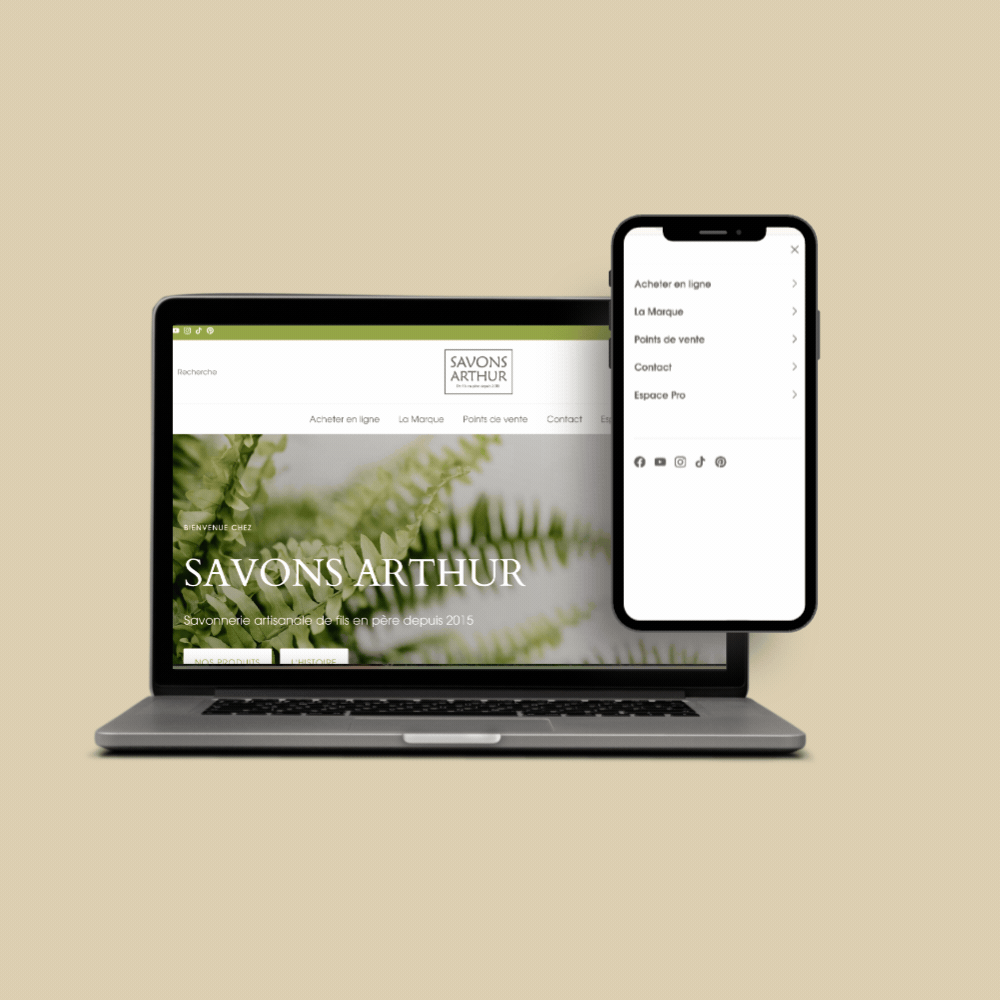 Site ecommerce Savons Arthur