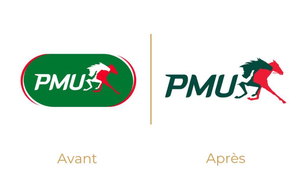 Nouveau et ancien Logo PMU